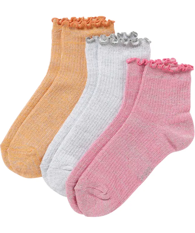Kurzschaftsocken mit Glitzergarn