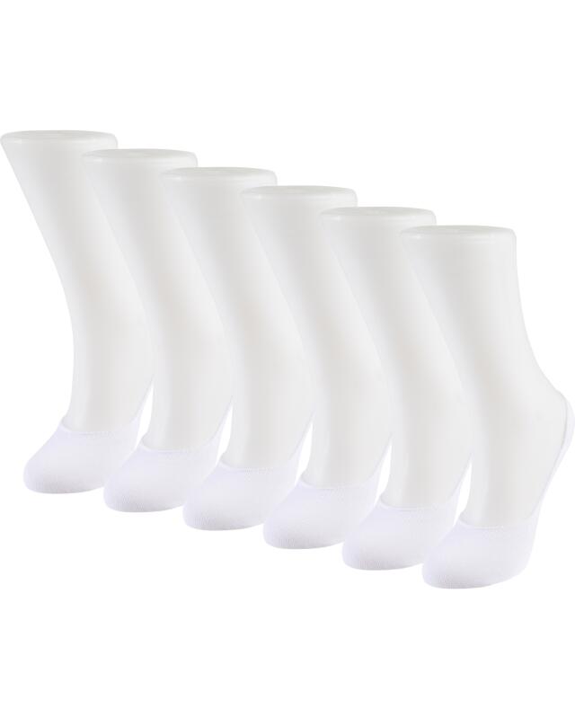 Non-slip no-show socks for girls, white (KiK Füßlinge Anti-Slip (weiß)) — KiK, authentic German product in Morocco