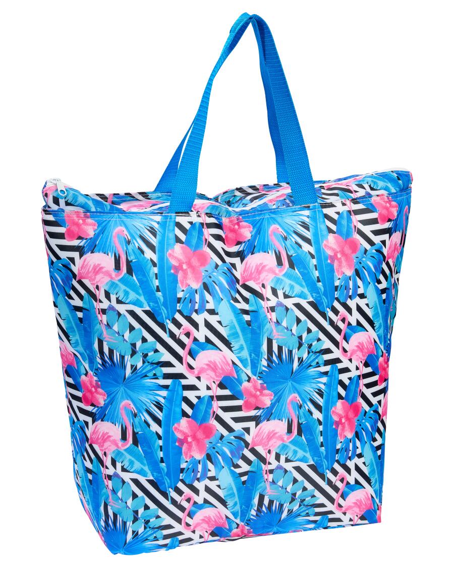 Kühltasche Flamingos rosa/blau