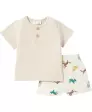 T-shirt + mousseline korte broek