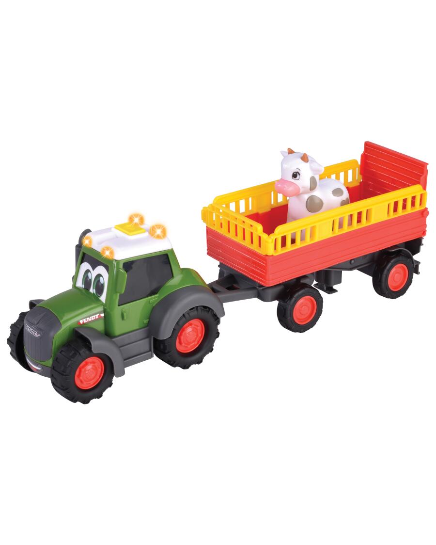 ABC Traktor mit Tieranhänger grün