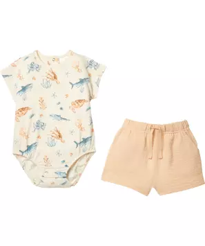 Body + Musselin-Shorts