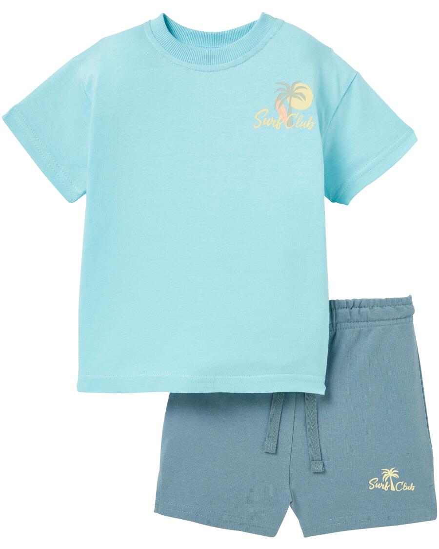 T-Shirt + Shorts türkis