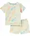 T-Shirt + Shorts mit sommerlichen Motiven apricot