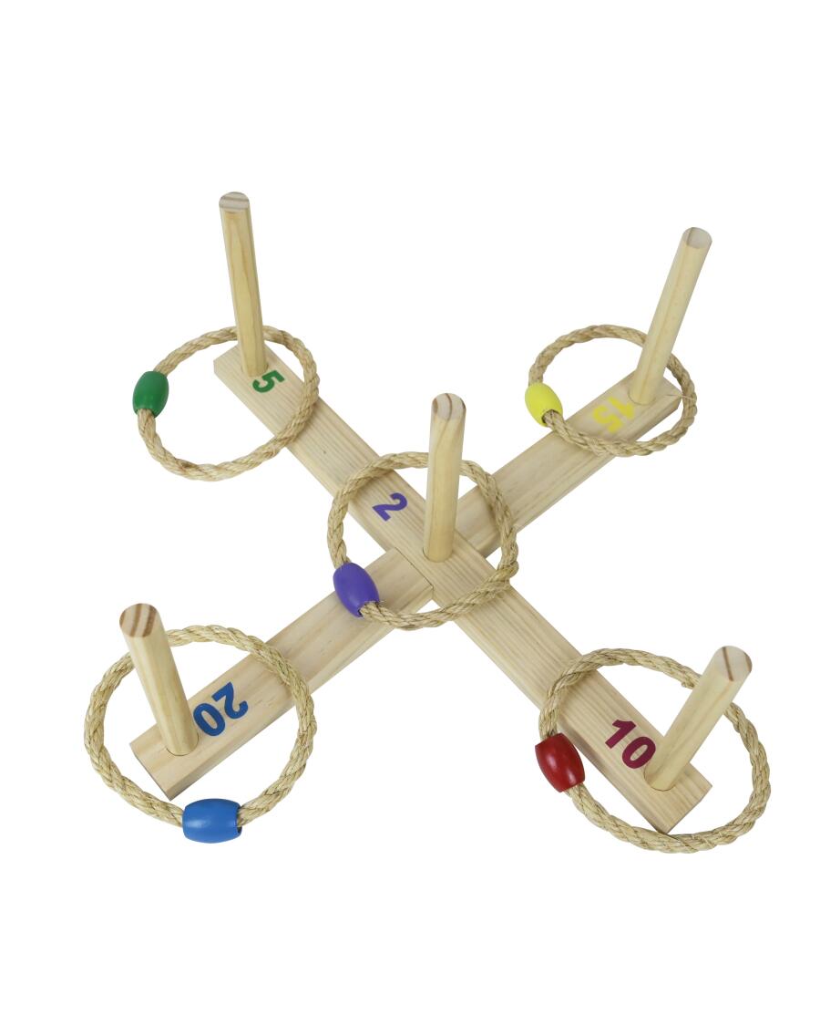 Ringwurfspiel aus Holz bunt