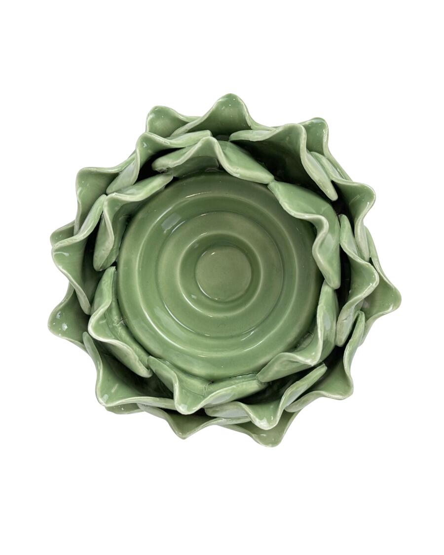 Świecznik karczoch ok. 12 x 12 x 7 cm