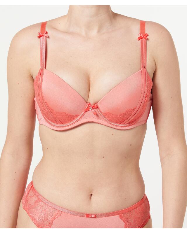 Push-up bra for women, coral (KiK Push-up-BH (koralle)) — KiK, authentic German product in Morocco