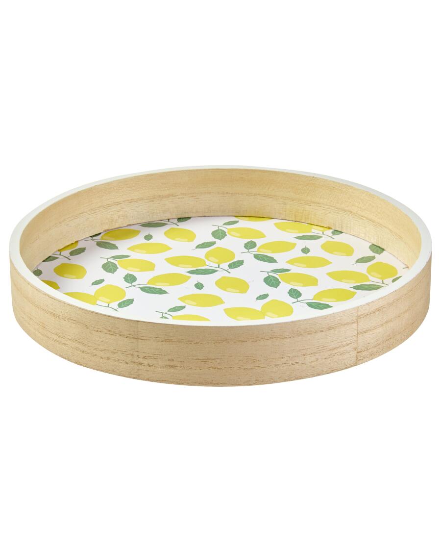 Dekotablett Zitronen naturfarben