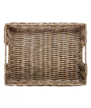 Dekotablett Rattan