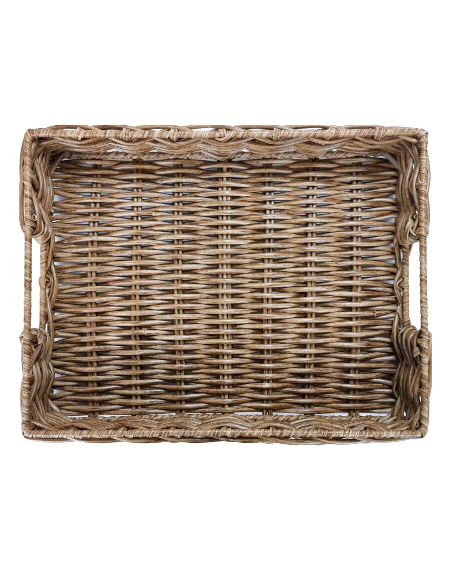 Dekotablett Rattan naturfarben