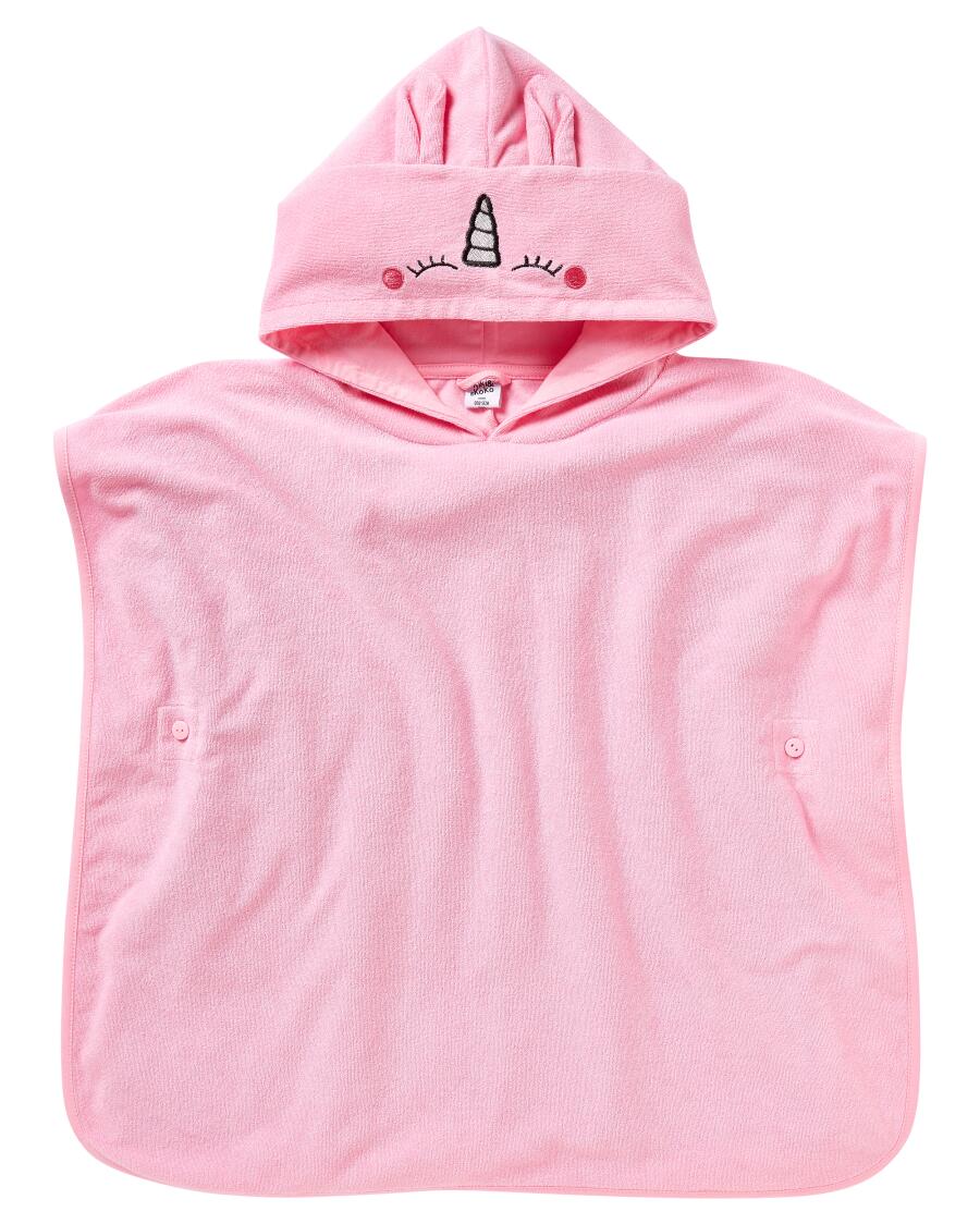 Badeponcho Einhorn pink