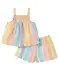 Musselin-Top + Musselin-Shorts Sterne apricot
