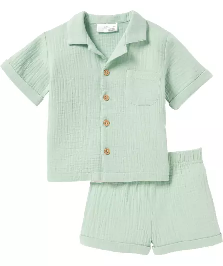 Musselin-Shirt + Musselin-Shorts