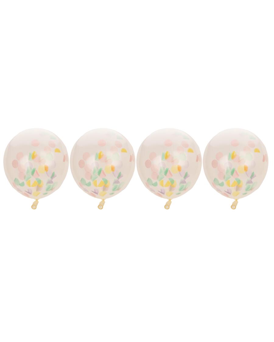 Luftballons mit Konfetti Pastell