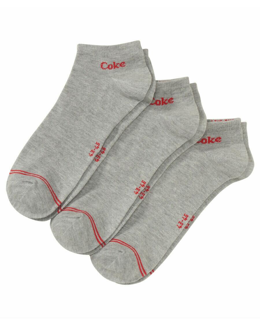 Coca Cola Sneakersocken grau melange