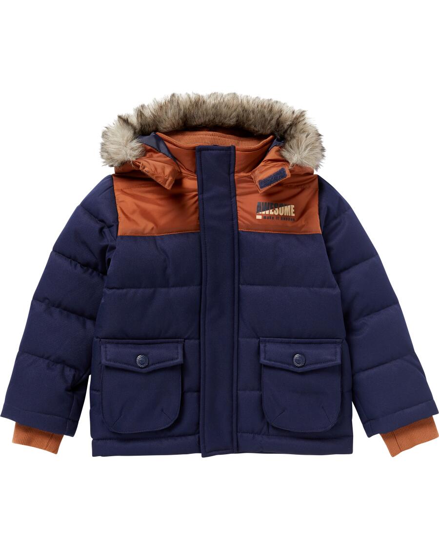 Gesteppter Parka dunkelblau