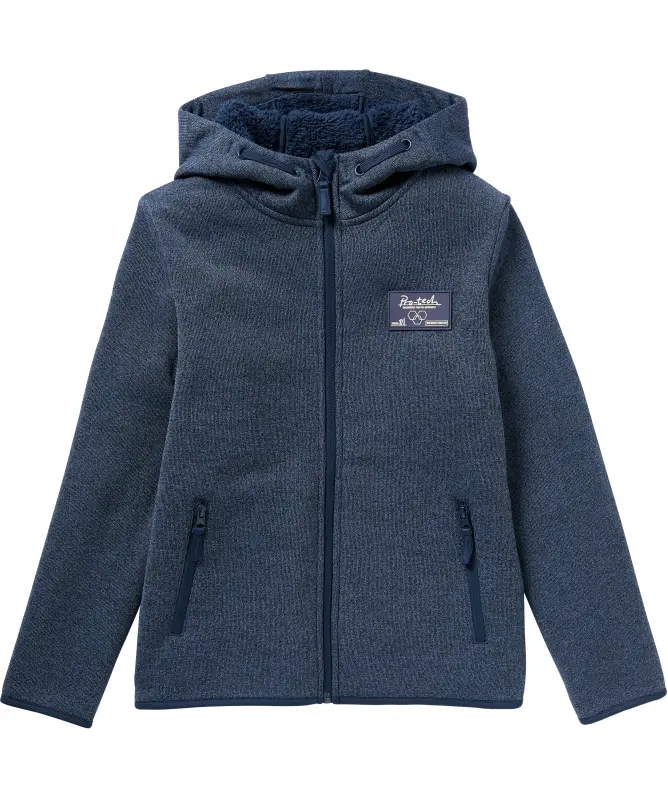 Strickfleecejacke mit Patch