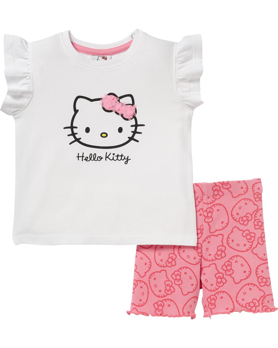 Koszulka Hello Kitty + szorty różowy