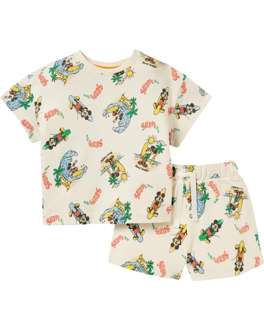 Koszulka Mickey Mouse + szorty pomarańczowy