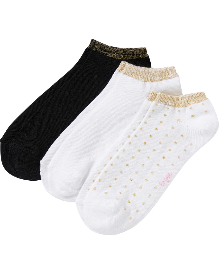 Sneakersokken met glittergaren zwart
