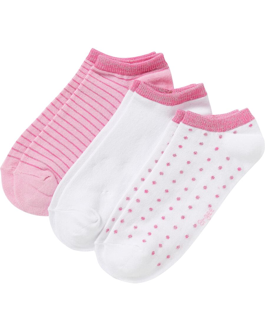 Sneakersokken met glittergaren pink