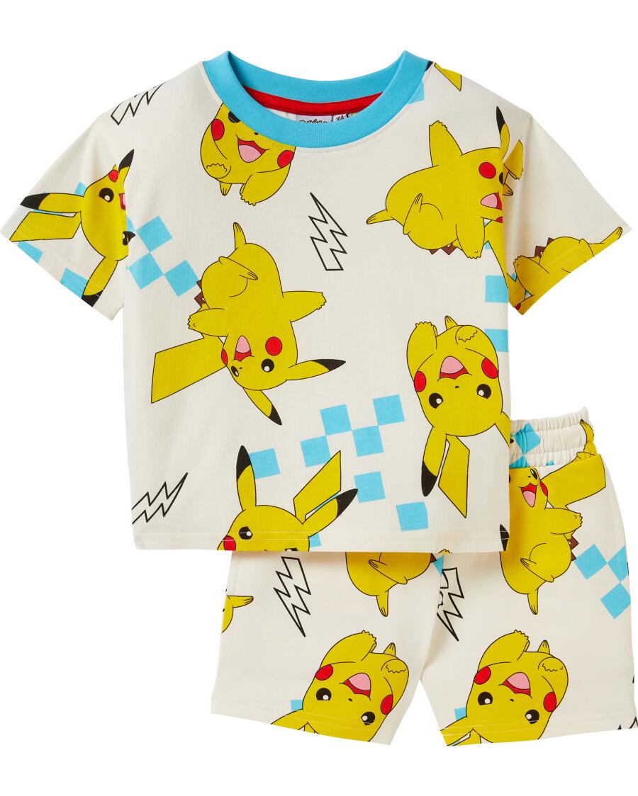 Pokémon T-Shirt + Shorts offwhite
