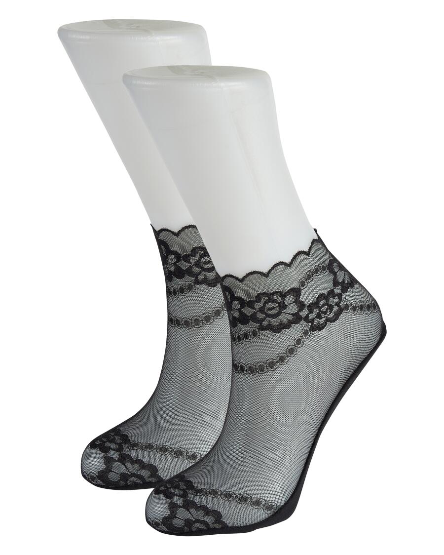 Feinsöckchen aus Spitze schwarz