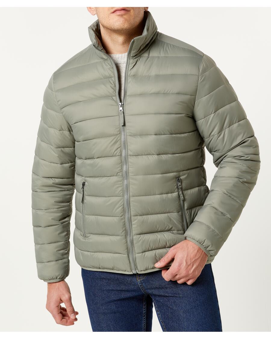 Schlichte Steppjacke Khaki