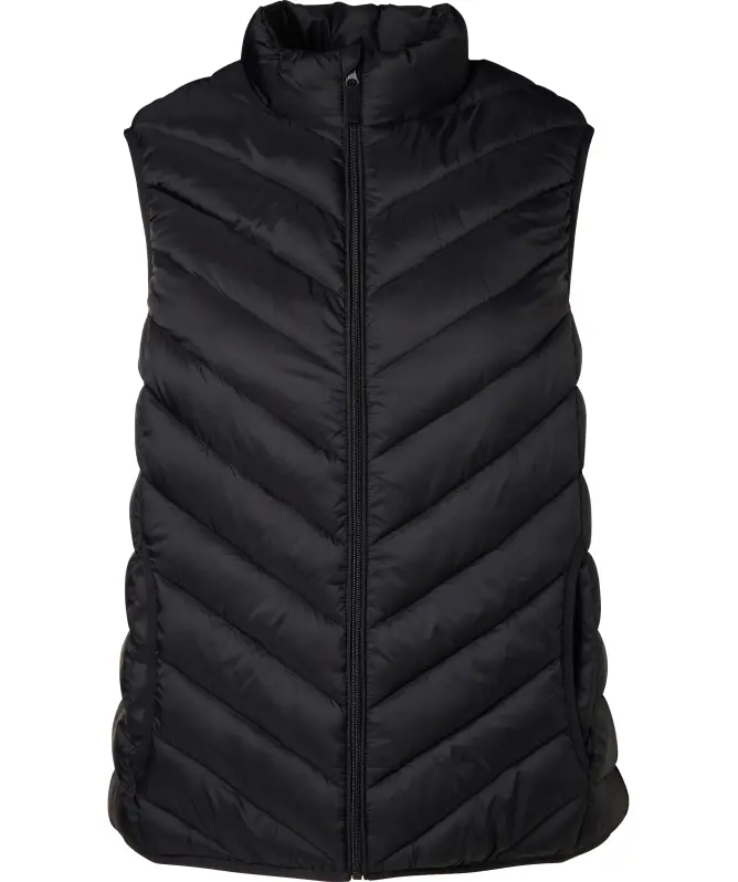 Steppweste mit Stehkragen, Janina curved, schwarz Günstig bei KiK
