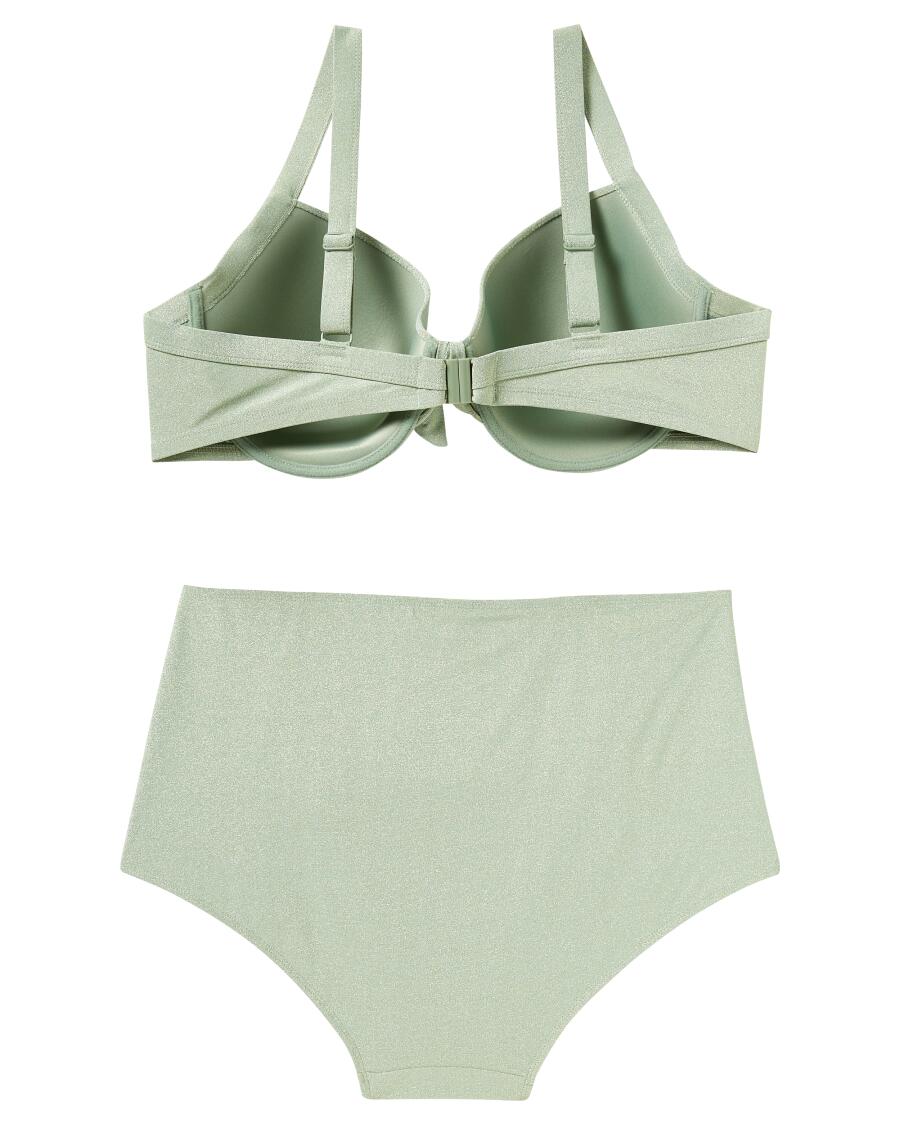 Bikini z brokatem Janina curved, zestaw 2- częściowy