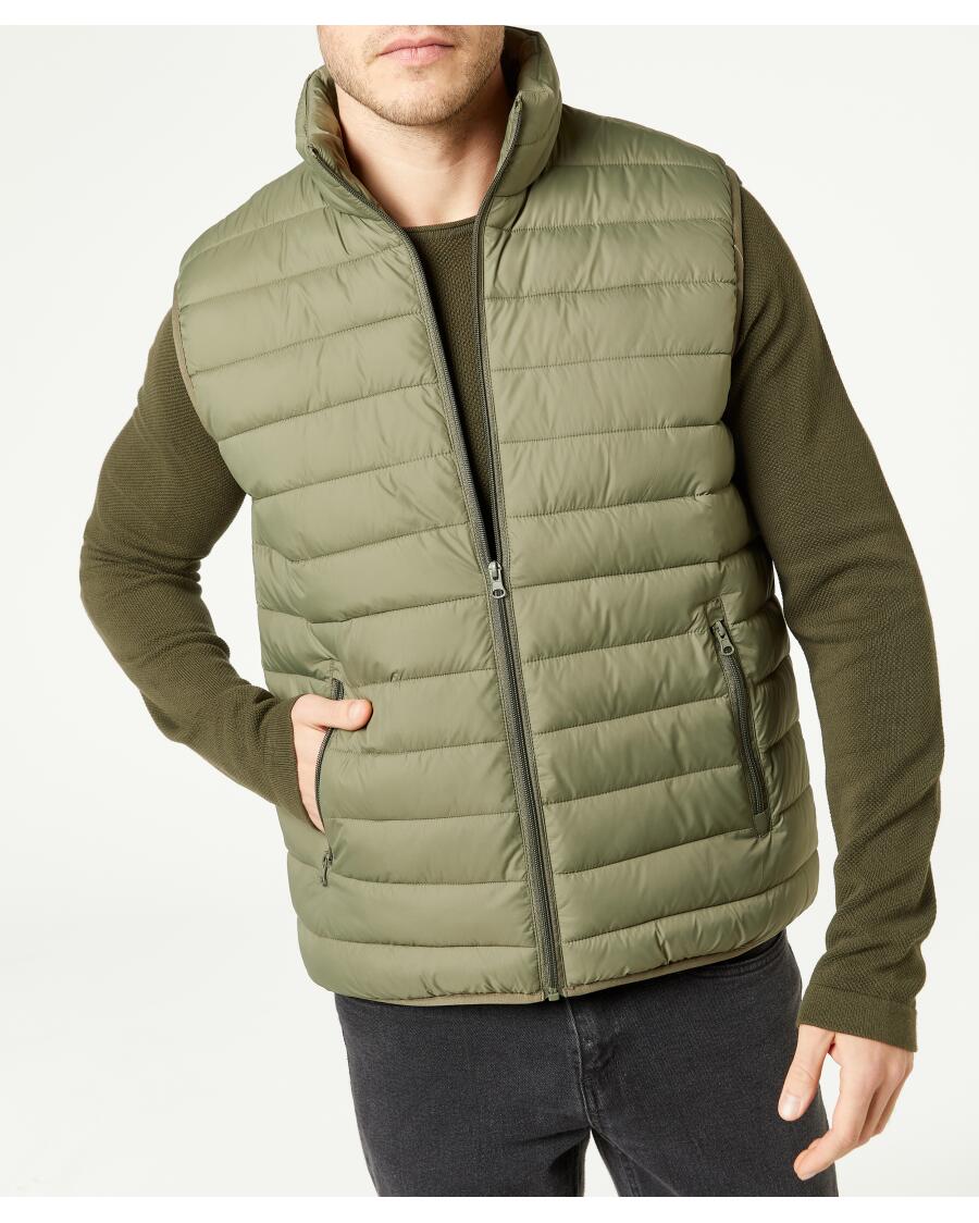 Schlichte Steppweste Khaki