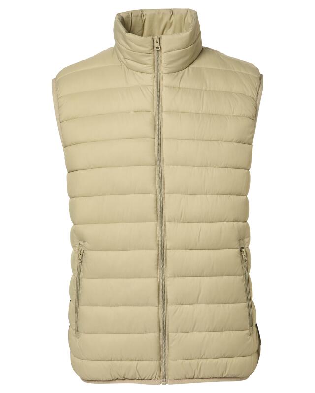 Plain quilted gilet for men, beige (KiK Schlichte Steppweste (Beige)) — KiK, authentic German product in Morocco