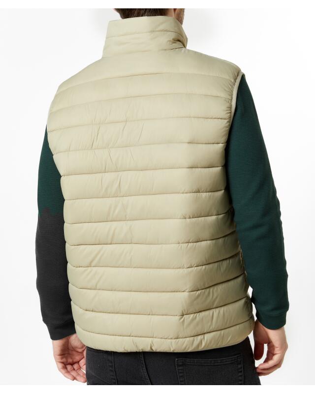 Plain quilted gilet for men, beige (KiK Schlichte Steppweste (Beige)) — KiK, authentic German product in Morocco