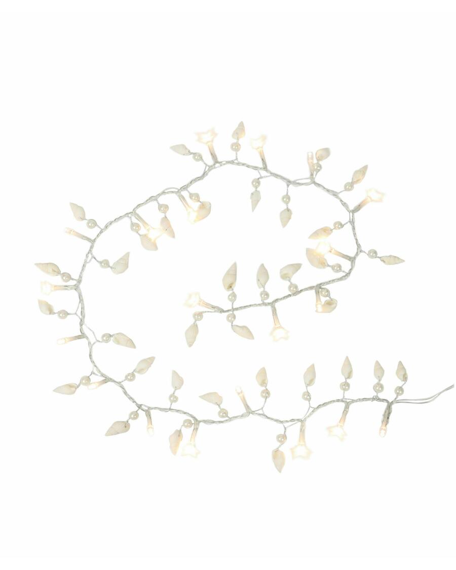 Maritime LED-Lichterkette creme