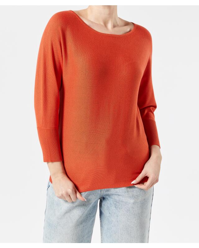 Pull en maille fine femme, rouge (KiK Feinstrickpullover (rot)) — KiK, produit allemand authentique au Maroc