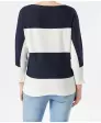 Gestreifter Feinstrickpullover