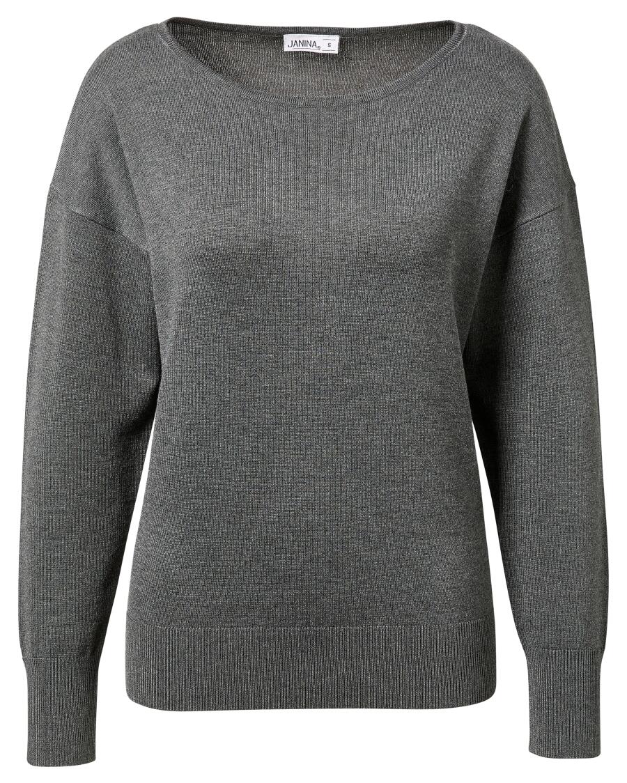 Sweter gładki Janina, okrągły dekolt