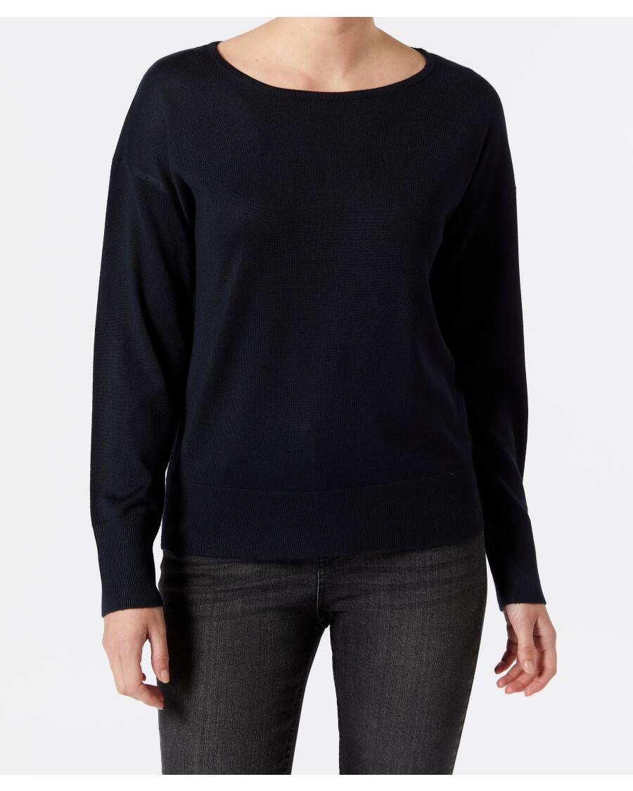 Schlichter Pullover dunkelblau