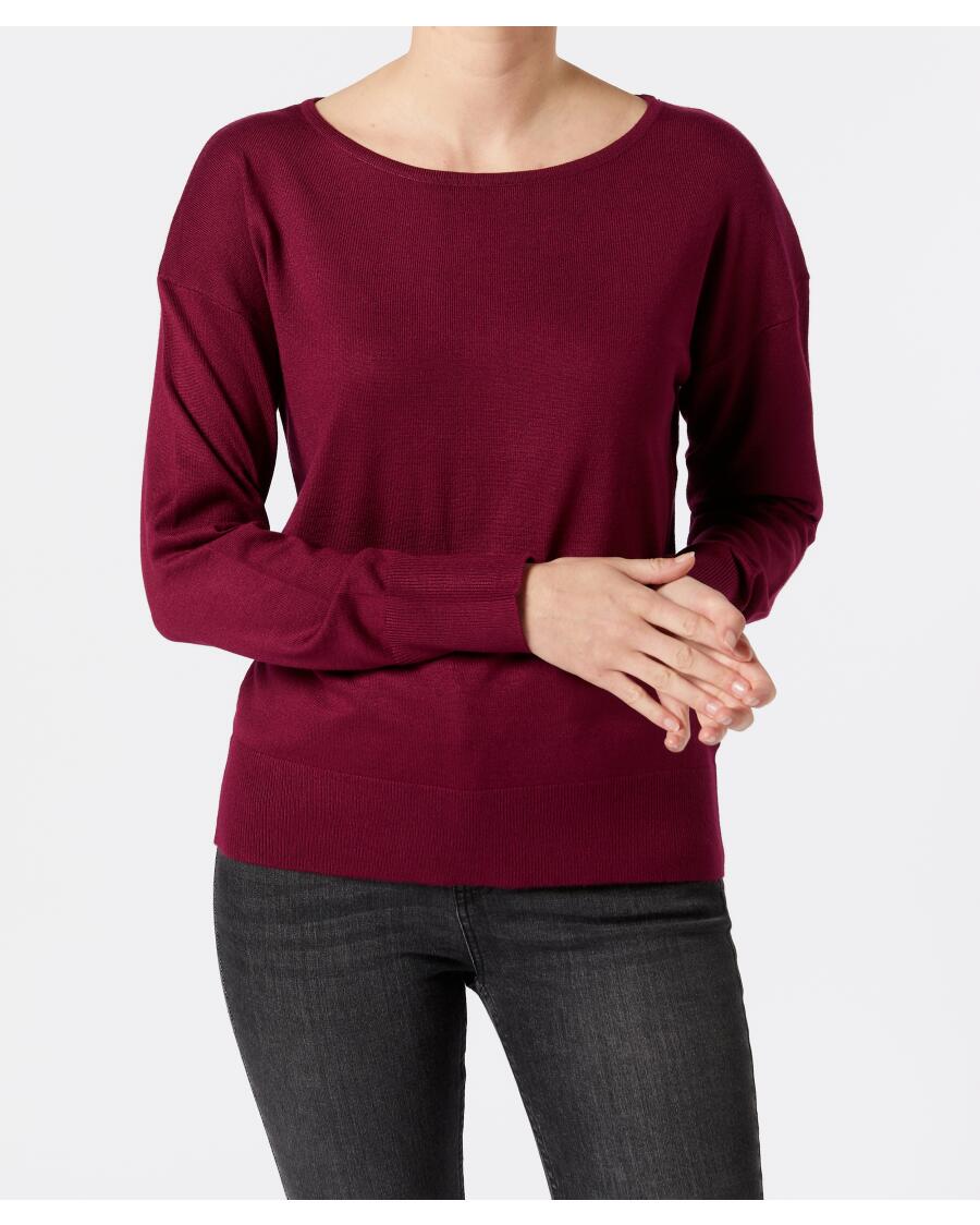 Schlichter Pullover beere