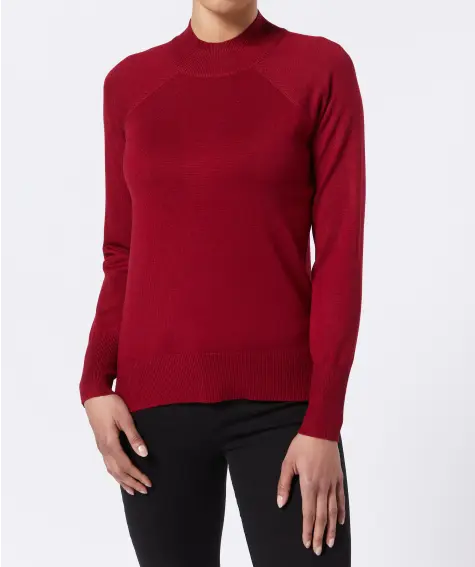 Strickpullover mit Stehkragen