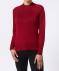 Strickpullover mit Stehkragen dunkelrot