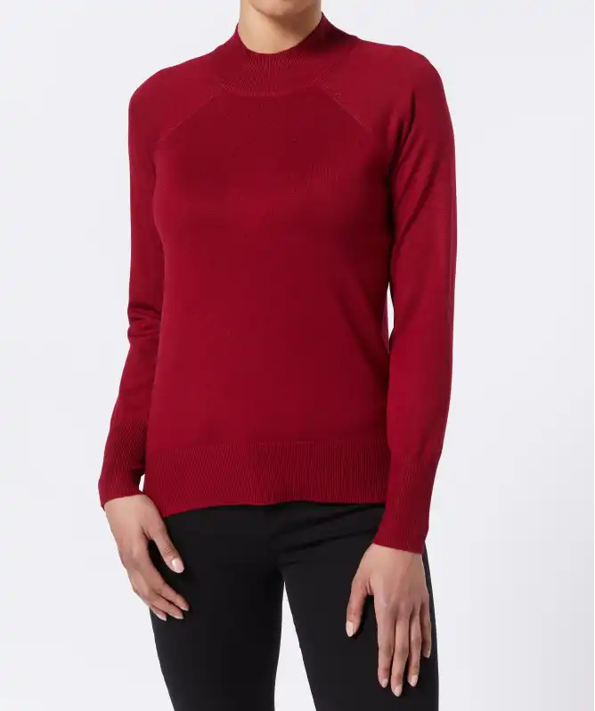 Gebreide trui met opstaande kraag