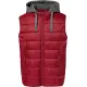 Gewatteerde bodywarmer met capuchon