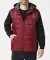Gewatteerde bodywarmer met capuchon donkerrood