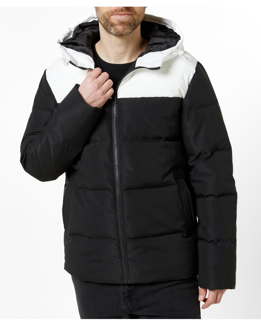 Gesteppte Outdoorjacke schwarz/weiß
