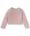 Puszysty sweter z dzianiny pudrowy róż