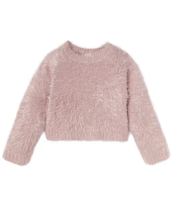 Fluffy gebreide trui