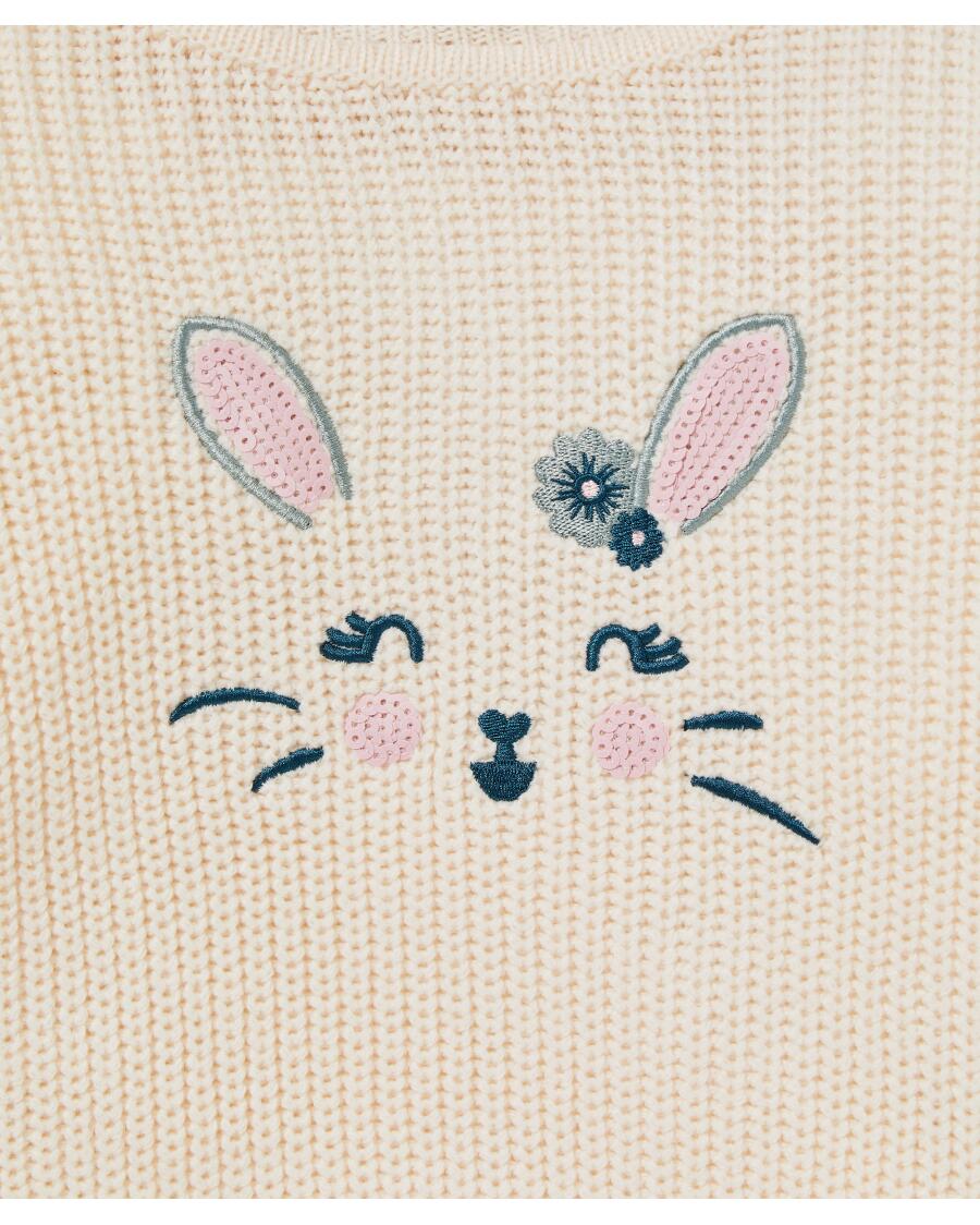 Sweter z dzianiny Made to be happy, prążkowane mankiety