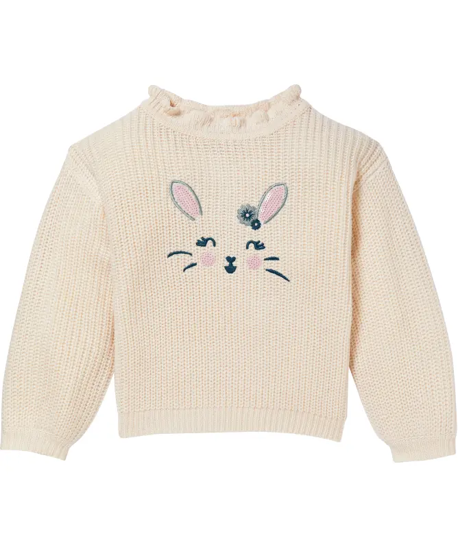 Strickpullover mit Stickereien