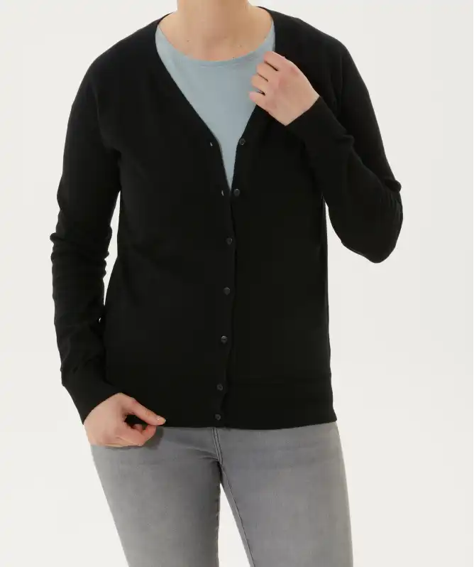 Strickjacke mit V-Ausschnitt